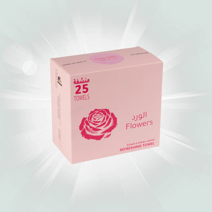مناشف قطنية مبللة برائحة الورد – علبة كبيرة My Store