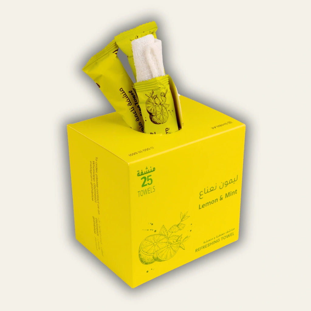 Lemon & Mint Towels (Large) – Premium Wet Cotton