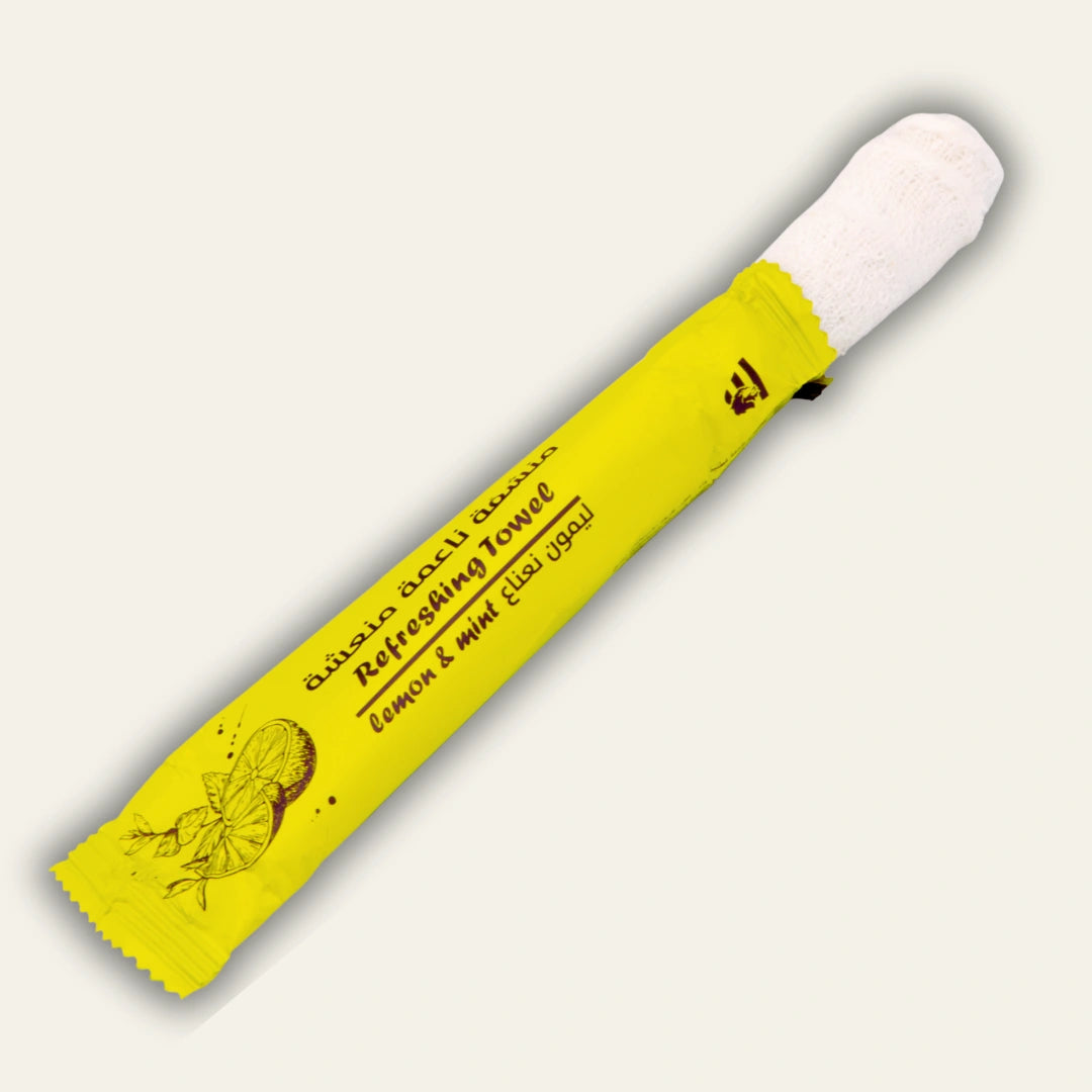 مناشف ليمون نعناع(كبيرة) – قطن مبلل فاخر