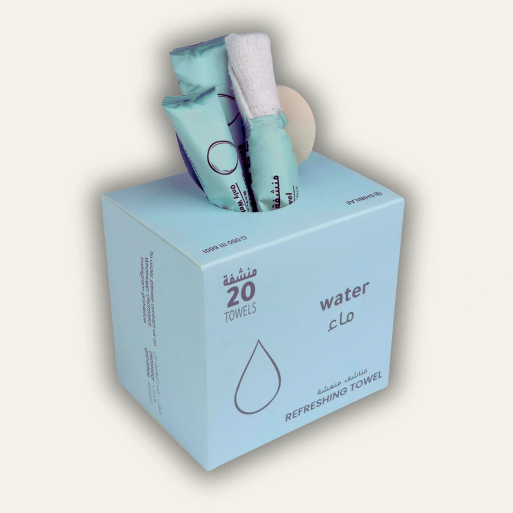 مناشف الماء النقي(صغيرة) – قطن مبلل فاخر