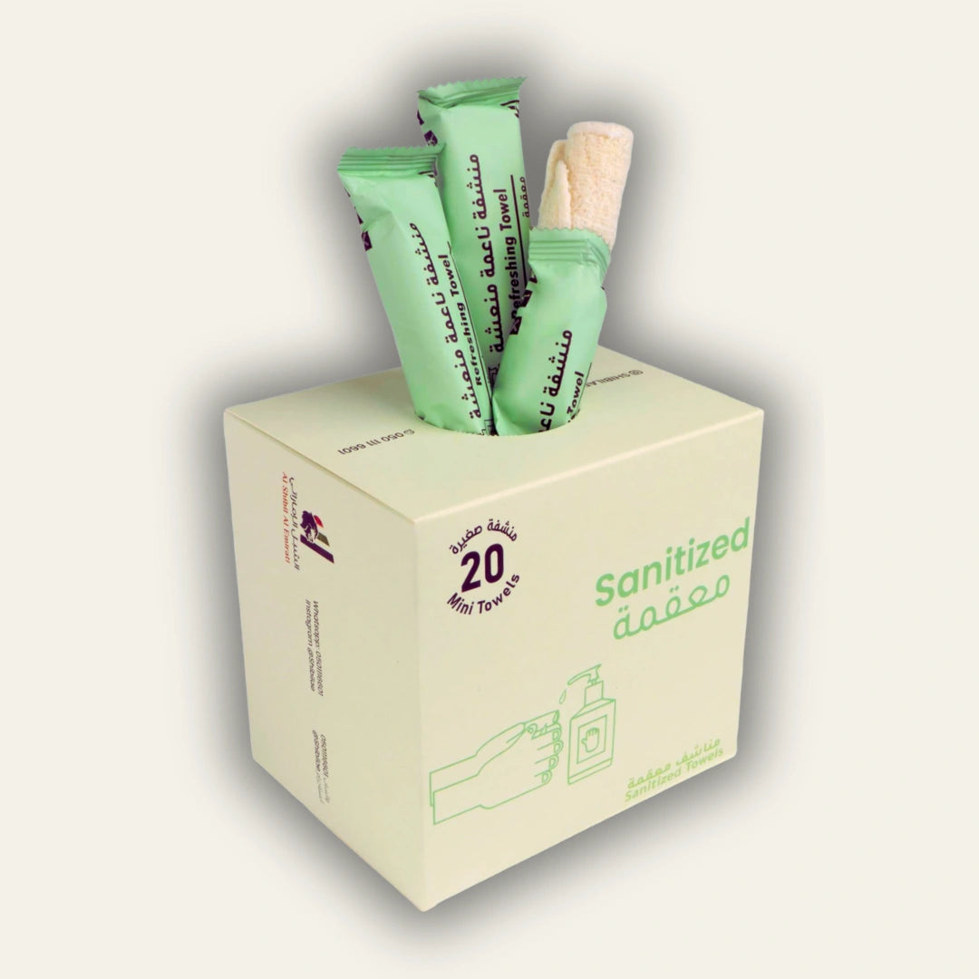 مناشف معقمة(صغيرة) – قطن مبلل فاخر