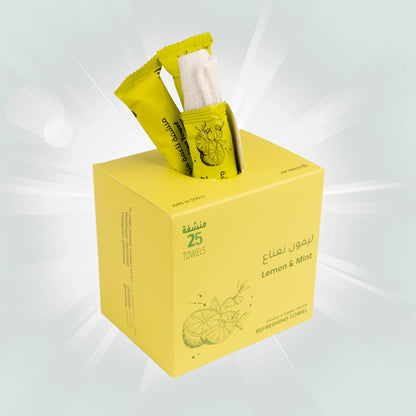 منشفه منعشه مبلله معطره ليمون نعناع