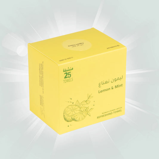 منشفه منعشه مبلله معطره ليمون نعناع