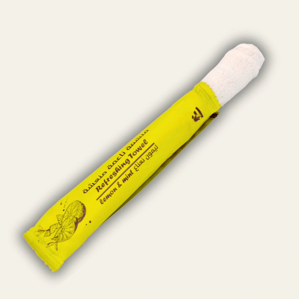مناشف ليمون نعناع(صغيرة) – قطن مبلل فاخر