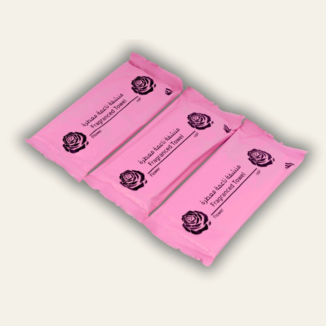 مناشف الورد(مطوية) – قطن مبلل فاخر