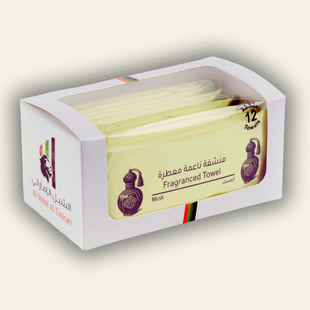 مناشف المسك(مطوية) – قطن مبلل فاخر