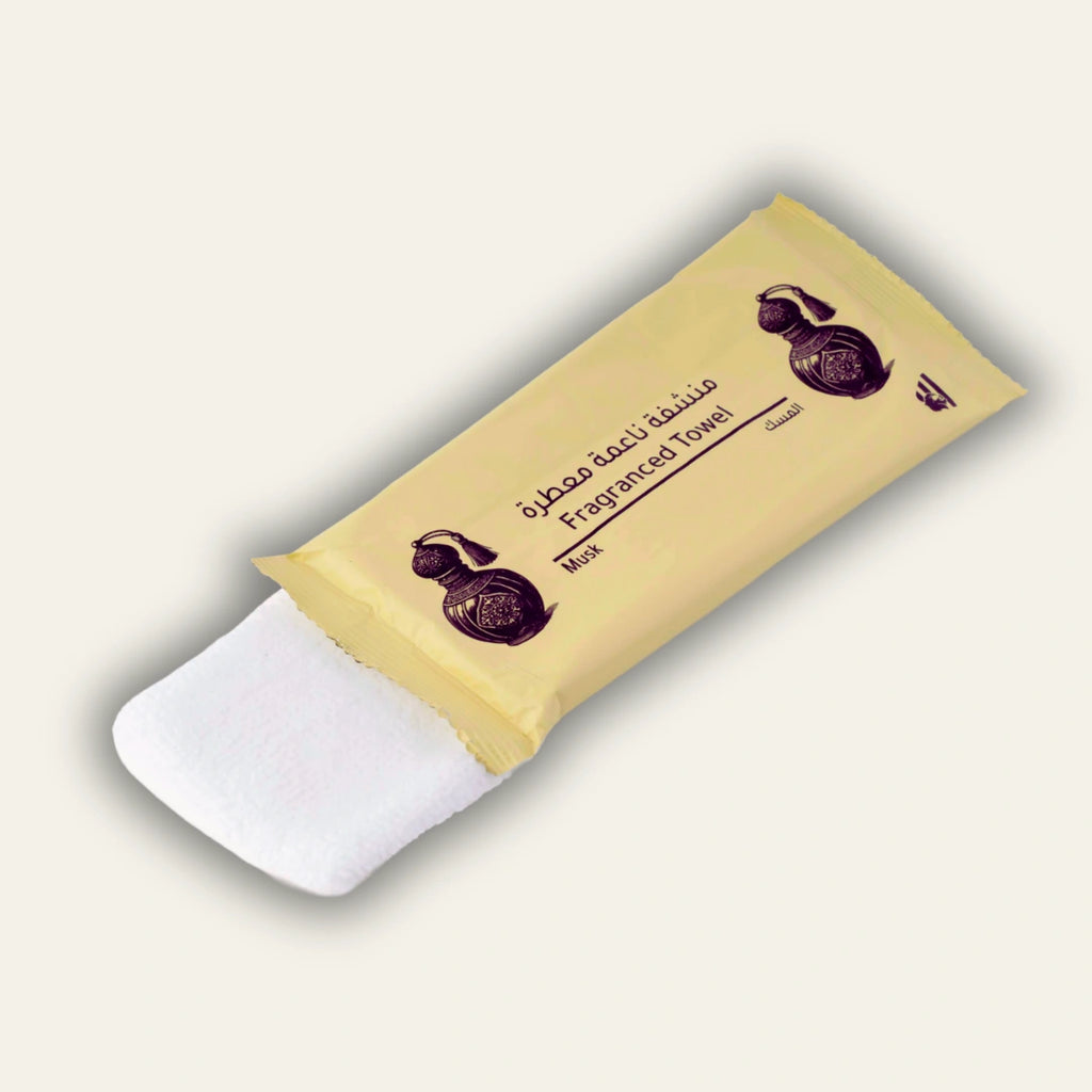 مناشف المسك(مطوية) – قطن مبلل فاخر