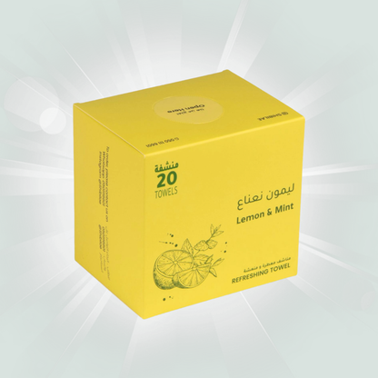 مناشف قطنية مبللة برائحة ليمون نعناع – علبة صغيرة My Store