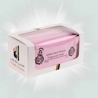 مناشف قطنية مبللة مطوية برائحة الورد My Store