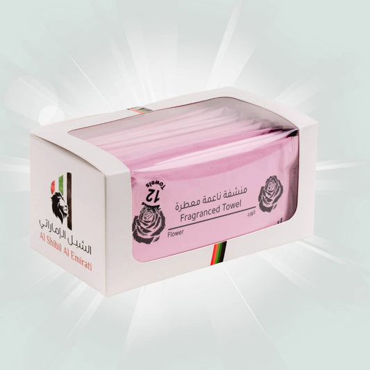 منشفة مطوية - علبة الورد